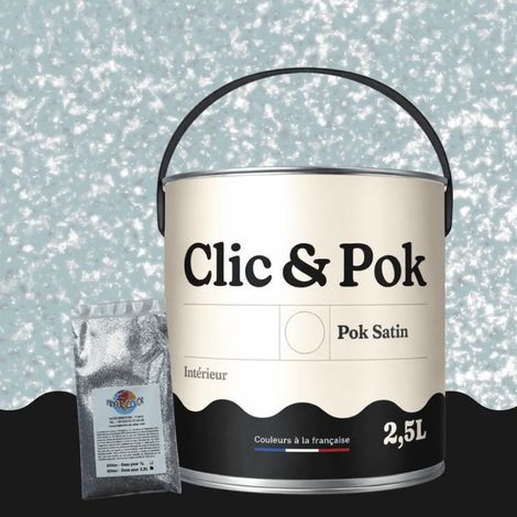 Peinture Effet Pailleté pour Murs & Plafonds - POK PAILLETTE - 2,5L - Ciel Orageux (1/4)
