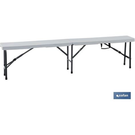 BANCO PLEGABLE RECTANGULAR BLANCO 180X25X43CM (1/4)