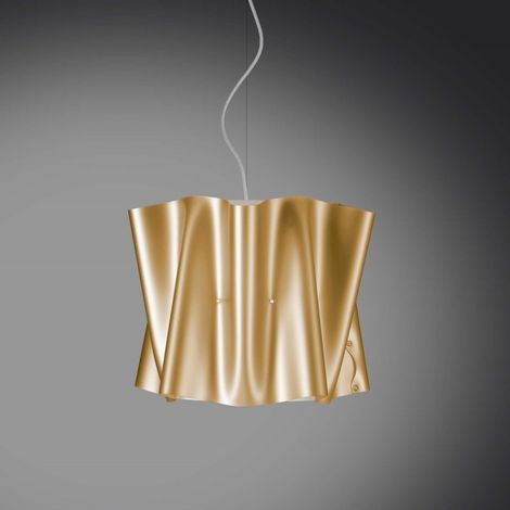 Pendelleuchte FOLIO Lampenschirm in Gold Polilux Durchmesser 40x h37 cm