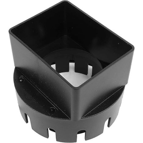Adaptateur de descente de gouttière en PVC noir 3x4 pouces (12,5x10 cm) (1/5)