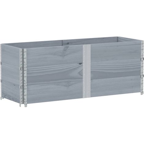 Maison Exclusive - Pflanzkasten Grau 150x50 cm Massivholz Kiefer