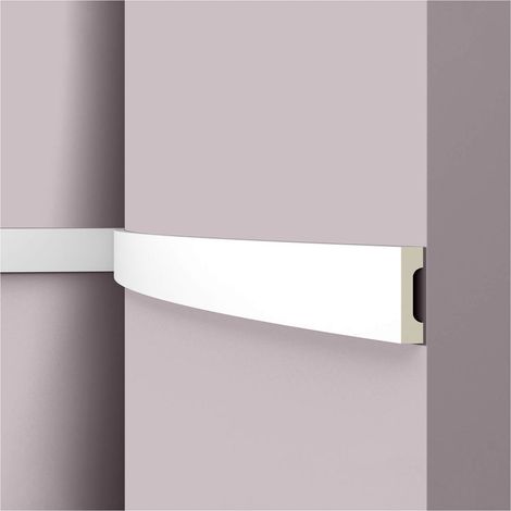 Moldura para pared NMC WD2 Flex ARSTYL Noel Marquet Marco para puerta flexible Perfil de estuco Zócalo diseño atemporal clásico blanco 2 m (1/5)