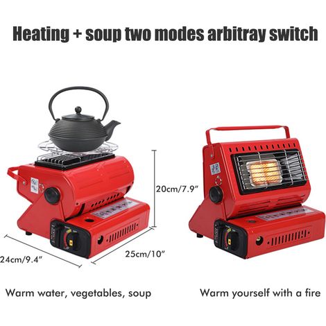 Chauffage au gaz portable pour camping extérieur, poêle à gaz liquéfié, radiateur de terrasse, chauffage d’espace extérieur (1/5)