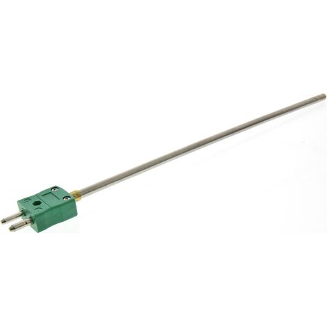 Thermocouple type K Ø 6mm, L 250mm, +1100°C max à Fiche mâle standard ( Prix pour 1 ) (1/2)