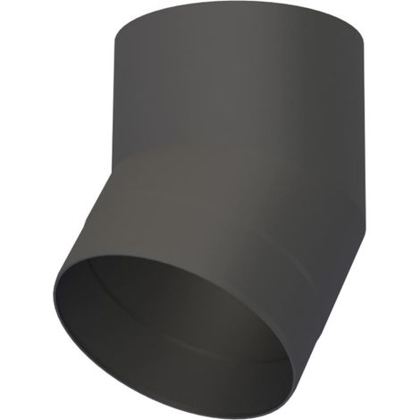 Coude 15° de poêle noir coudé Ø150 mm