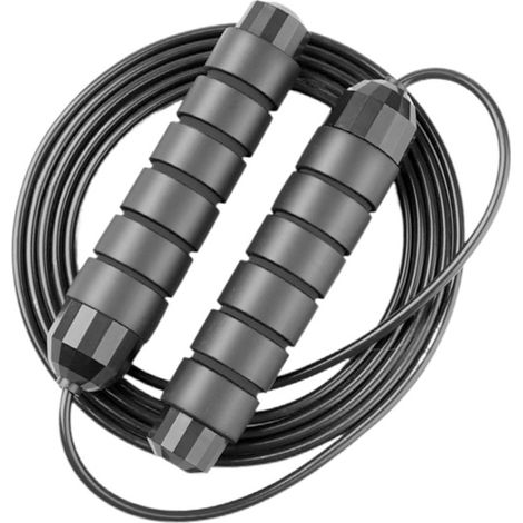 Corde à Sauter - Poignées Poids Réglables - Rotation Fluide à Roulements à Billes - Pour Fitness Cardio Boxe Crossfit - 1 Pièce (1/5)
