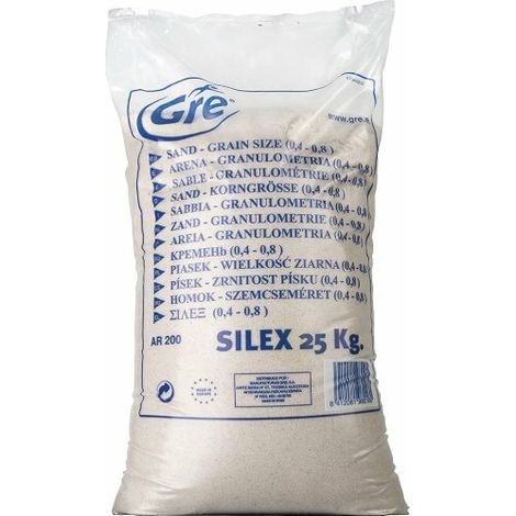 GRE - MEZZO FILTRANTE SABBIA PER FILTRO PISCINA 25 KG. (1/3)
