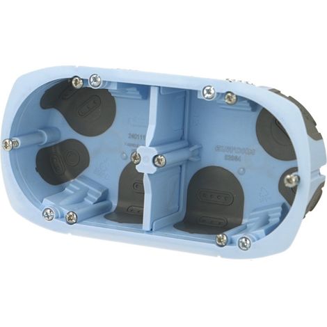 Boites encastrement 2 postes, prof. 40mm, lot de 100 Eur'ohm (1/2)