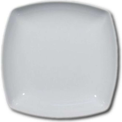 Saturnia Piatto Fondo Quadro L 21 Cm H 4,5 Cm Diag. 24,5 Cm Porcellana Tokio Bianco