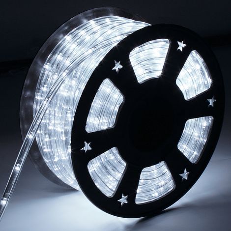 Randaco LED Lichtschlauch Außen Innen,240 LEDs Wasserfest LED Schlauch,Partylicht Dekobeleuchtung Weihnachten,Weiß 20m