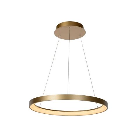 Lampada a sospensione Vidal anello oro LED 48W Lucide