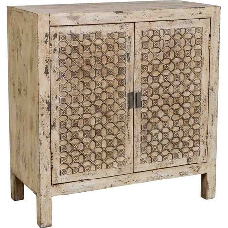Cómoda de madera artesanal gris 85x40x90h cm (1/5)