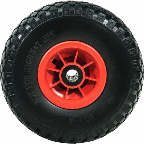 Werka Pro – Roue increvable 260x75mm – Pneu plein polyuréthane – Alésage 25mm – Roulement à billes pour équipements robustes
