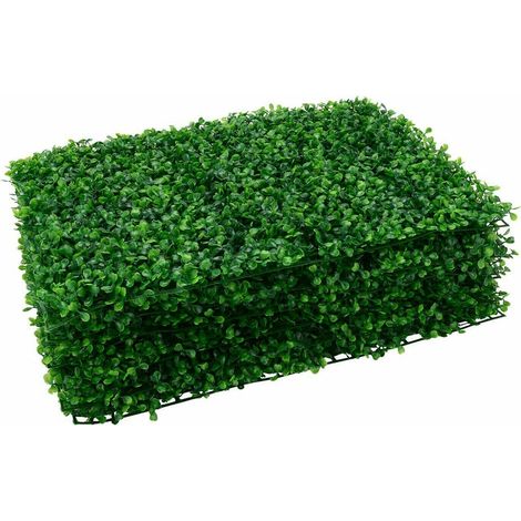 Trintion 6pcs Artificial Leaves Hedge Panels 40x60cm Grass Plant Wall Panels Hedge Wall Panels Trellis Privacy Fence Ivy Leaf Screen Backdrop for Indoor Home Decoration Outdoor Garden Ornaments (1/5)