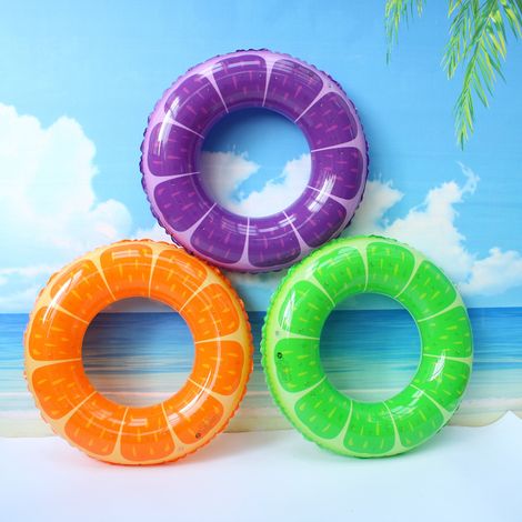 Bouée gonflable en forme de fruit pour piscine, idéale pour enfants et adultes (garçons et filles). (1/5)