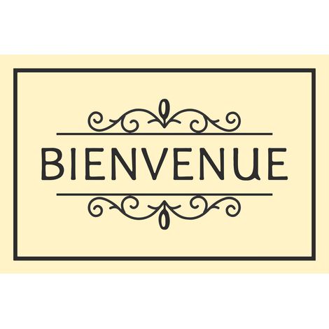 4982-TAPIS COCO 40X60 BIENVENUE BEIGE BTB 102072