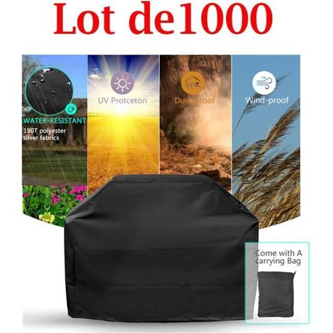 Housse Barbecue Housse Bâche Couverture BBQ Protection Étanche Anti Poussière Anti Pluie 210D Oxford Tissu 145x61x117CM (1/4)