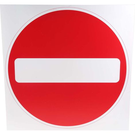 Panneau de signalisation routière, Entrée interdite, Plastique Panneau ( Prix pour 1 )