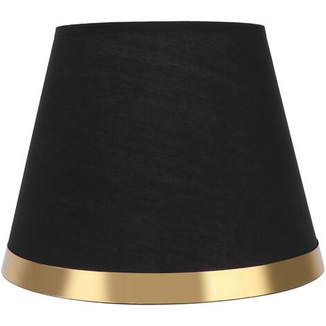 Abat-jour en tissu noir 25,4cm – Compatible E27 – Installation facile à clipser – Matériaux fer, tissu et PVC - lampadairePX125 (1/5)