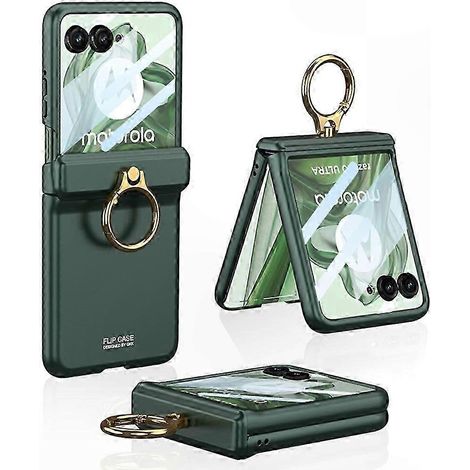 Harte PC-Handyhülle mit integriertem Ständer für Motorola Razr 50 Ultra 5G, magnetischer Scharnierschutz, stoßfest, matte Oberfläche, robustes Zubehör (1/5)