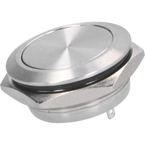 Lot de 5 interrupteurs à bouton plat en acier inoxydable étanches, bornes à vis, accessoires d'alimentation 0-220 V, 22 mm