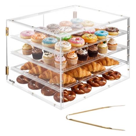 Vitrine Comptoir de Boulangerie 57x45 - 5x40 - 5 cm à 4 Niveaux (1/5)