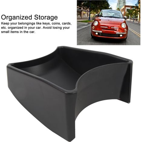 Caja de almacenamiento del freno de mano central compatible con Fiat 500 2011-2015 (1/5)