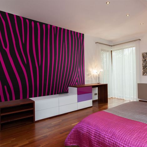 Fotomurale - Zebra pattern (viola) - 400x309 (1/4)