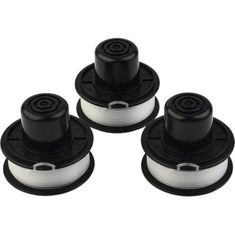 Paquete de 3/6/9 cabezales para desbrozadoras Black & Decker A6226 GL250 GL310 GL360, carrete de repuesto e hilo para desbrozadoras. (1/5)