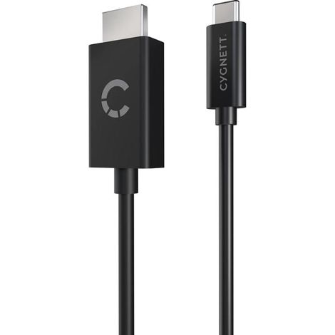 Cygnett CY3305HDMIC adaptador de cable de vídeo 1,8 m USB Tipo C HDMI Negro