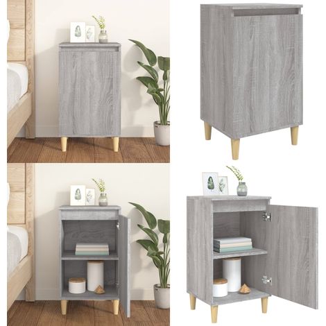 Nachttisch Grau Sonoma 40x35x70 cm Holzwerkstoff - Nachttisch - Wohnzimmermöbel - Schlafzimmerschrank - Sidetable - Grau Sonoma - Home & Living (1/5)
