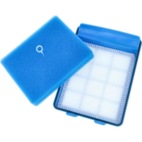 vhbw 1x filtro in spugna, 1x filtro in tessuto compatibile con Philips PowerPro Ultimate FC9912/01, FC9912/61, FC9912/81, FC9932/69 aspirapolvere
