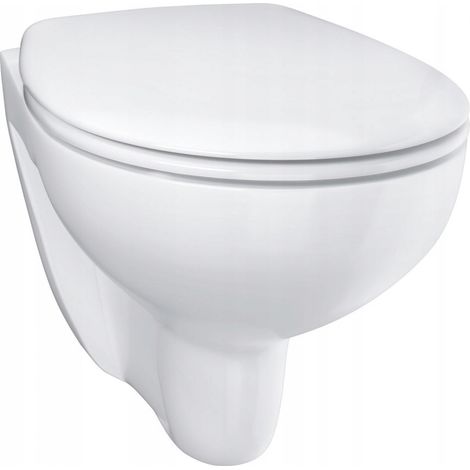 GROHE  Abattant WC Bau - Duroplast - Blanc - Résistant aux rayures - Système de fermeture douce