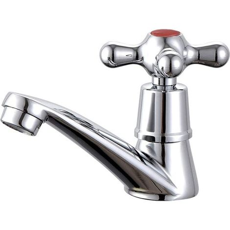 Robinet d'eau froide simple, robinet chromé, convenant aux éviers, aux maisons et aux salles de bains. (1/5)