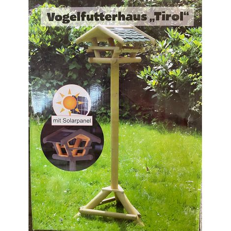 Vogelfutterhaus mit Ständer und Solarpanel „Tirol“ (1/3)