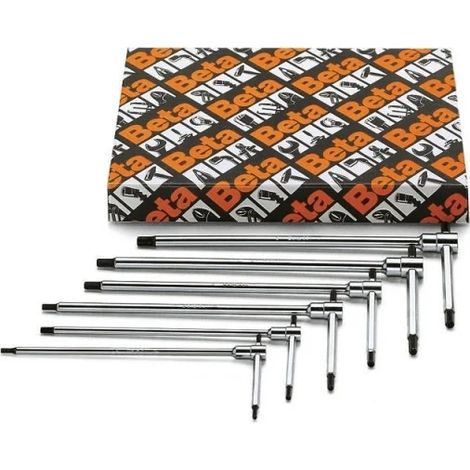 Beta 951AS/S6X Jeu de clés en T hexagonales mâles chromées 6 pcs.