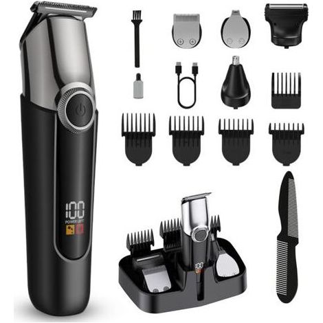 5 En 1 Tondeuse à Cheveux, Tondeuse Cheveux Professionnelle, Tondeuse Barbe Homme, Rasoir Electrique Sans Fildengyank (1/5)