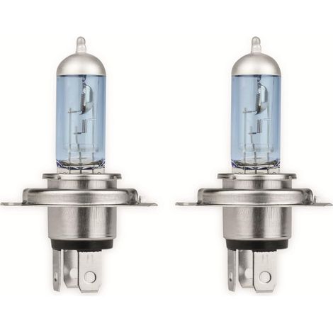 EUFAB Halogen-White Power Light H4, 12 V, 60/55 W, P43T, 2 Stück