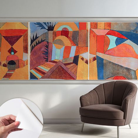 Tapete adhésive moderne pour salon et chambre à coucher Décoration rapide avec colle Mosaïque colorée 250x104 cm (1/5)