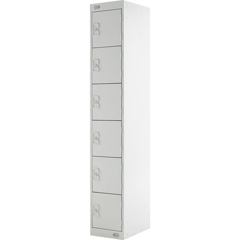 Casier de stockage 6 portes porte en Acier, 1 800 mm x 300 mm x 300mm ( Prix pour 1 )