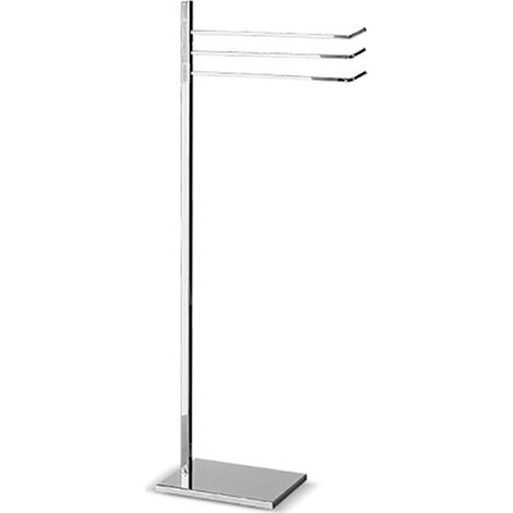 Piantana porta asciugamani bagno quadrata con porta salviette orientabili - piantana bagno