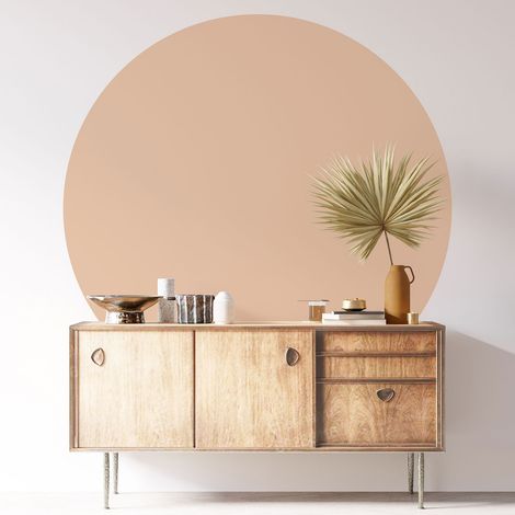 Sticker mural rond / cercle - Couleur Tendance - Diamètre 30 cm - Adhésif MAT (1/3)