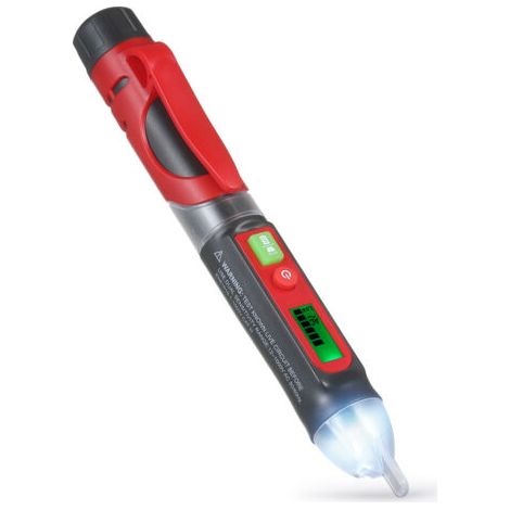 Détecteur de tension alternative numérique LCD, testeur de tension en forme de crayon, testeur NCV, détecteur d'électricité avec lampe torche, sensibilité réglable, alarme sonore et lumineuse. (1/5)