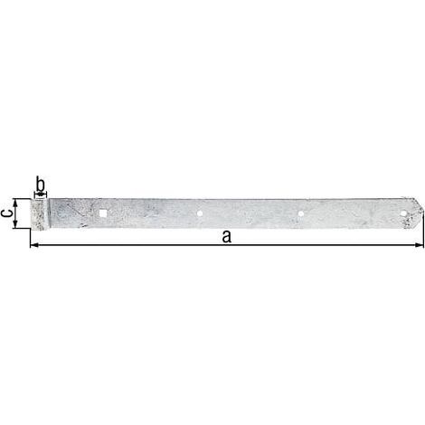 Penture droite/arrondie 500 x 40 mm, diam. 13 mm galvanise a chaud