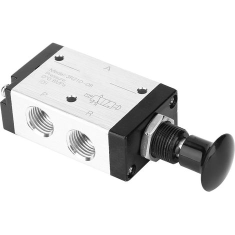 Électrovanne pneumatique à levier manuel 3 voies 3R210‑08, 2 positions (1/5)