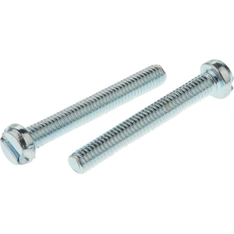 Vis à métaux RS PRO M4 à tête Cylindrique fendue en Acier, 30mm ( Prix pour Sachet de 100 )