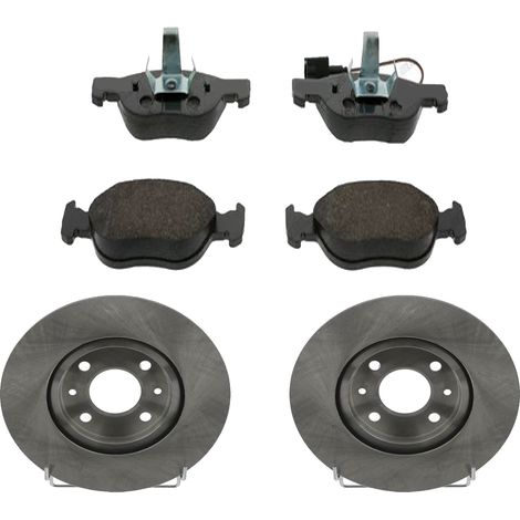 KIT FRENI ANTERIORI compatibile con FIAT BARCHETTA (183) - DISCHI + PASTIGLIE OEM: FDB1056B, FDB370B, FDB370, FDB346,FDB1056 / 16046 /SOSTITUZIONE DIRETTA/BASSA POLVERE/SILENZIOSO (1/5)