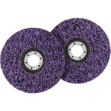 Disque Abrasif pour Meuleuse d’Angle 2 Pcs Disque de Nettoyage en Acier Inoxydable 125mm Disque de Nettoyage Abrasif pour Enlever la Rouille de la Peinture Accessoire de Meuleuse d’Angle (1/5)
