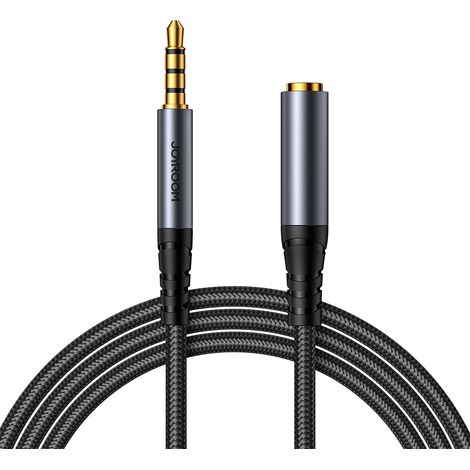 Câble d'extension audio stéréo AUX, prise mini-jack 3,5 mm, 1,2 m, noir (1/5)