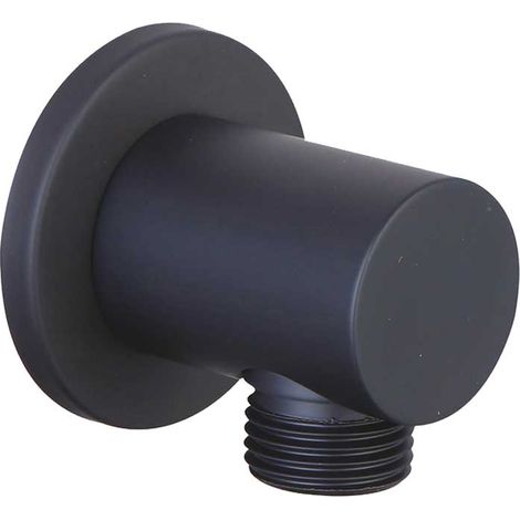 "PRESA ACQUA TONDA IN OTTONE NERO OPACO 1/2"""" x 1/2"